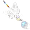 Glass Teardrop Hanging Suncatchers HJEW-JM04654-03-4