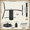 Medieval Style Adjustable PU Leather with Iron Fencing Sheath AJEW-OC0005-09-2