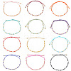 12Pcs Glass Seed Bead Braided Bead Bracelets XN3042-1-1