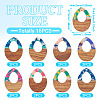 16Pcs 8 Colors Resin and Walnut Pendants FIND-TA0006-36C-4