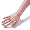Adjustable Natural Amethyst Slider Bracelets BJEW-JB04929-04-4