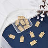 12Pcs 12 Style Brass Micro Pave Clear Cubic Zirconia Pendants KK-SC0003-01-4