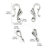 Tibetan Style Alloy Hook and Eye Clasps PALLOY-YW0003-25-2