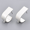 Eco-Friendly Iron Stud Earring Findings IFIN-T015-047S-NR-1