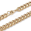 Unisex 304 Stainless Steel Curb Chain Bracelet & Necklace Jewelry Sets LS-SJEW-L198-002G-4