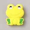 Frog Food Grade Eco-Friendly Silicone Focal Beads SIL-WH0006-29B-1