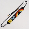 Smiling Face & Rainbow Loom Pattern MIYUKI Seed Beads Bracelets for Women BJEW-C011-46-4