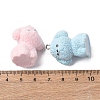 Opaque Flocking Resin Pendants X-RESI-G122-01-3