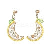 fruits Glass Stud Earrings EJEW-MZ00524-03-3