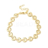 Brass Link Chain Bracelets for Women BJEW-C140-09G-4