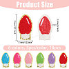 18Pcs 6 Colors Christmas Light Bulbs Polyester Embroidery Sew on Cloth Patches PATC-CA0001-35-2