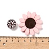 23Pcs Sunflower & Round Silicone Focal Beads SIL-L005-01A-4