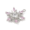 Christmas Theme Brass Micro Pave Cubic Zirconia Pendants KK-Z065-01-03P-2