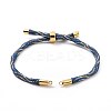 Nylon Cord Silder Bracelets MAK-C003-03G-17-4