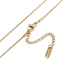 PVD Vacuum Plating 304 Stainless Conch Shell Shaped Pendant Round Snake Chain Necklaces X-NJEW-Z044-03G-3