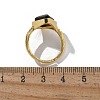 Rhombus Natural Obsidian Finger Rings RJEW-B113-01G-07-5