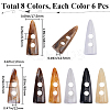8 Styles Resin Buttons BUTT-GF0003-97-2