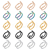 20Pcs 5 Colors 304 Stainless Steel Spiral Nose Rings Set AJEW-FI0001-01-1