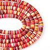Handmade Polymer Clay Beads Strands CLAY-R089-6mm-T02B-20-5