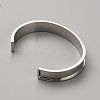 304 Stainless Steel Grooved Cuff Bangles BJEW-WH0019-07P-2