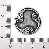 Rune Letters Alloy Pendants PALLOY-S193-01AS-07-3
