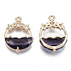 Faceted Transparent Glass Pendants GLAA-T020-18C-2