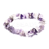 Natural Amethyst Chips Beaded Stretch Bracelet for Women LS-PW-WG72437-10-1