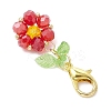 7Pcs 7 Colors Glass Pendants Decorations HJEW-MZ00249-4