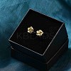 Ion Plating(IP) 304 Stainless Steel Stud Earrings EJEW-P300-01G-3