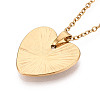 304 Stainless Steel Pendant Necklaces NJEW-T018-59G-5