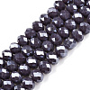 Electroplate Glass Beads Strands EGLA-A044-P6mm-A11-1