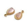 Natural Amethyst Teardrop Charms STAS-B074-04G-04-2