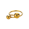 304 Stainless Steel Adjustable Cuff Rings for Women LS-RJEW-B131-03B-1