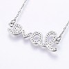 Brass Micro Pave Cubic Zirconia Pendant Necklaces NJEW-H486-15P-2
