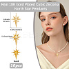 10Pcs Brass Micro Pave Cubic Zirconia Pendants KK-BBC0018-47-2