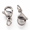 304 Stainless Steel Lobster Claw Clasps STAS-G240-01C-P-3