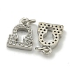 Rack Plating Brass Micro Pave Cubic Zirconia Pendants KK-K386-02C-P-2