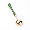 Brass Handle Wax Sealing Stamp Melting Spoon TOOL-WH0133-53B-3
