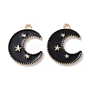 Alloy Enamel Pendants ENAM-O001-11I-G-1