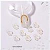 Resin 3-petals Flower Nail Art Charms MRMJ-WH0079-18-1