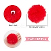 12Pcs Handmade Faux Rabbit Fur Pom Pom Ball Covered Pendants WOVE-SC0001-06D-2
