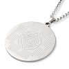 Non-Tarnish 304 Stainless Steel Curb Chain Pendant Necklaces NJEW-H034-01P-1