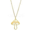 201 Stainless Steel Mushroom Pendants Necklaces NJEW-JN04562-01-2