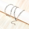 2.5MM 304 Stainless Steel Paperclip Chain Necklaces for Women Men NJEW-A054-03P-3