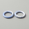 Gradient Color Zinc Alloy Spring Gate Rings PALLOY-WH0001-82J-2