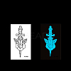 Luminous Sword Pattern Removable Temporary Water Proof Tattoos Paper Stickers LUMI-PW0004-056B-1