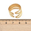 304 Stainless Steel Adjustable Open Cuff Rings for Women RJEW-K299-02G-5