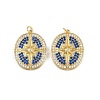 Brass Micro Pave Cubic Zirconia Pendants KK-L240-20G-1