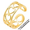 Simple Stainless Steel Love Heart Open Cuff Rings for Men Women GC6156-2-1