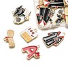 20Pcs 5 Styles Graduation Season Alloy Enamel Pendants ENAM-FP0002-80-2
